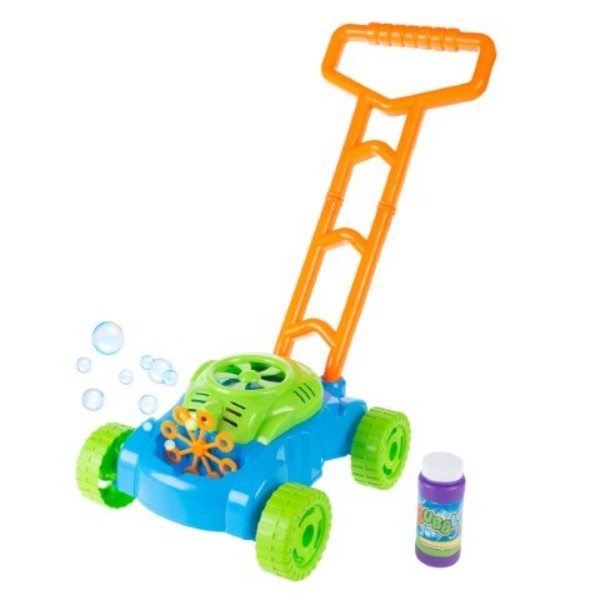 Toy Time Push Lawnmower Bubble Blower Machine Toy, Walk Behind Outdoor Activity for Boys and Girls 613443IWI